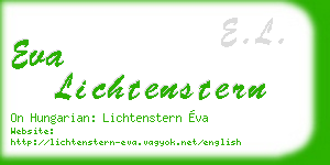 eva lichtenstern business card